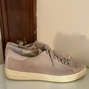 Lightly worn Michael Kors light pink suede runners US 8